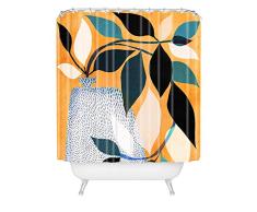 Society6 Moderner tropischer Efeu im Innenhof Duschvorhang, 182,9 x 175,9 cm, Mehrfarbig