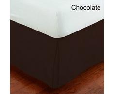 K&M MK Home MK Collection Bundfaltenhose Massiv Bett Rock 35,6 cm Drop Türkis Neu King Brown/Choclate