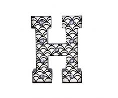 The Home Deco Factory hd1541 Deko Lichterkette Papier H weiß/schwarz