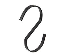 RuiLing 10,2 cm Chrom-Finish Stahl Flache Haken – S-förmige Haken für Küchenutensilien, Töpfe, Utensilien, Pflanzen, Handtücher, Gartenwerkzeuge, Kleidung Pearl Nickel