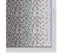 WPCTEV Fensterfolie, kein Kleber, statische Haftung, Sichtschutz-Glas-Aufkleber, Dekoration, Nicht klebend, Hitze-Kontrolle, UV-Schutz 35.4 Inch x 13.1 Feet Quadratisch