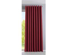 Gardinenbox Vorhang Blickdicht »Newyork« Bordeaux HxB 245x295 cm 1er-Pack Thermo-Gardine Verdunkelungsvorhang Blackout Ösen schalldämmend ÖKOTEX UV-Schutz Raffhalter, 201920600