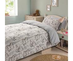 Dreamscene Winter grau Polar Bär Bettbezug mit Kissen Fall Weihnachten Snow Bettwäsche Set – Double