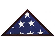 Smashed Banana Vitrine aus zerbrochenem Bananenholz, Holzrahmen, passend für gefaltete Flagge, Mahagoni/Kirsche, Veteran Grabungsgedächtnisse, Glasfront