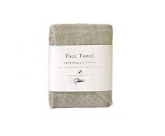 nawrap Japanisches Handtuch-Set von 3, Hand Mini & Face Handtuch, grün, Organische Baumwolle, grün, Face