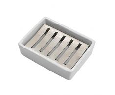 Topsky Seifenschale aus Edelstahl für Badezimmer, doppelschichtig, selbstentwässernde Seifenablage, kein Verschütten von Pilzseife, einfache Reinigung.