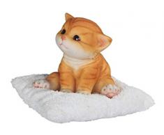 GSC 18138 Figur Katze gelb auf weißem Kissen, 17,8 cm