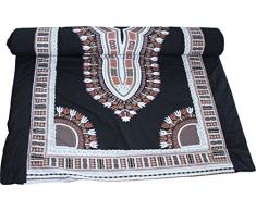 RaanPahMuang Warm Poly gefüttert Überwurf über Wärmer Oder Lange Läufer Steppbett African Dashiki Chenamai Cotton - Black