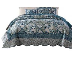 Tache Home Bettdecke Landhausstil King blau