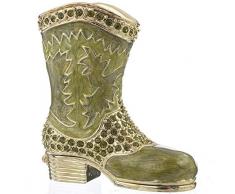 Keren Kopal sh1397 grün Musketier Schuh Schmuckkästchen Verziert mit Swarovski-Kristallen