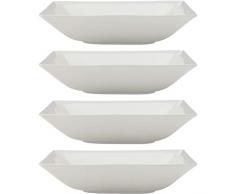 Maxwell Williams 5252402 White Basics Linear Salatschüssel, eckig, Porzellan