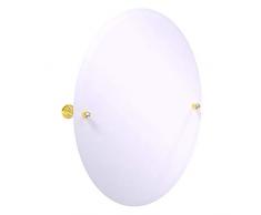 Allied Brass Carolina Crystal Collection Frameless Oval Tilt Mirror with Beveled Edge Wandspiegel, poliertes Messing