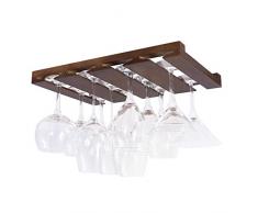 Rustikal State 4 Ausschnitt Unter Schrank Holz Stielglas Rack 30,5 cm Tief Kastanienbraun