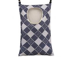 Amlrt Wäschesammler mit Edelstahl-Haken, Abnehmbarer Schulterriemen