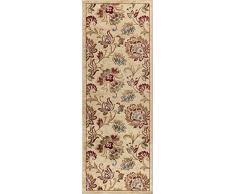 Universal Teppiche Courtney Floral Transitional Läufer Accent Bereich Teppich, elfenbeinfarben, 221 x 79 cm
