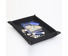 zusammenklappbar Travel Tablett schwarz Jewelry Nachttisch Tablett zusammenlegbar Tablett Aufbewahrung Tragbar Kinder Wallet Handy Geld Schlüssel Passport Dokumente Organizer Business Reisen Surf to Summit