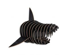 World Art TW60595 Holz 3D Puzzle Hai 3D Puzzles aus holz an der wand zu hängen, Holz MDF, 42x56x42 Cm