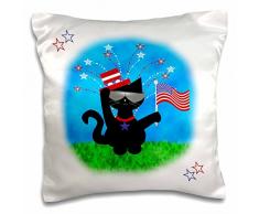 3dRose Teetasse Yorkie auf Fahrrad. Pink. Welpen, Tier. -Pillow Fall Tatze, 16 von 40,6 cm (PC 216252 _ 1)