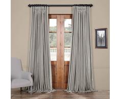 HPD Half Price Drapes PDCH-KBS9BO-96-DW Verdunkelungsvorhang, extrabreit, strukturiert, Kunst-Dupioni-Vorhang (1 Panel), 100 x 96, silberfarben