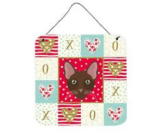 Carolines Treasures Havana Brown Cat Love Türaufhänger, Wanddekoration, mehrfarbig