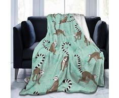 Delerain Happy Garden 5D Malerei Flanell Fleece Überwurfdecke Wohnzimmer/Schlafzimmer/Sofa Couch warm weich Bettdecke für Kinder Erwachsene Ganzjahreszeiten, ultraweich Medium (50x60) Süße Zitronen