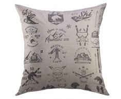 Mugod Dekorativer Überwurf-Kissenbezug Fall für Couch Sofa Bett Home Decor, Vintage Hochzeit weiß Floral Muster geprägt winterpillow Fall 18x18 inch Muster 14