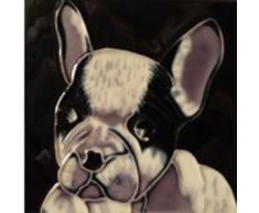 Deko-Fliese Hund #2, Keramik, 4 x 4 cm