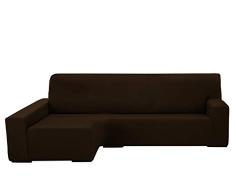 Martina Home Sofaüberwurf Chaiselongue, elastisch, Beige, Braun, Linke Arme von 240 bis 280 cm
