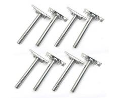 Yaphetss 8 Stück Robuste Wandablage Halterung Verdeckter Metall Stabiles montiert Regal Unterstützung für Schrank Wand Home DIY Dekoration 4 inches Silber