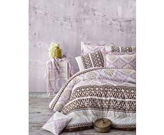 En Vogue Bettwäsche-Set für Einzelbett 160 x 220 cm Lilla Marrone Bianco
