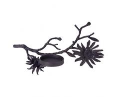 Benzara BM154723 Teelichthalter aus stabilem Eisen, Schwarz