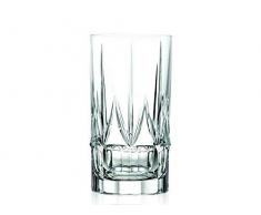 Unbekannt RCR 26233020006 Chic Longdrinkgläser aus Luxion-Kristall, 520 ml, 6er-Set, Hallo Ball Brille
