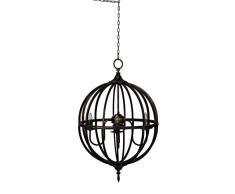 A&B Home Spere Shaped Chandelier, Modern Black Finish Kronleuchter, 100% Eisen, Antik-Schwarz