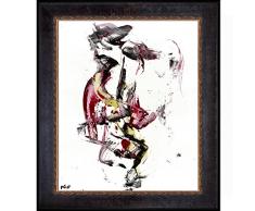 overstockArt Künstler ABE Abstrakt EXP Serie 10117110409 von Kris Haas Kunstdruck auf Leinwand mit sambrosa Distressed Espresso Rahmen