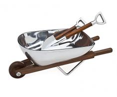 Godinger Schubkarre Salatschüssel und Besteck aus alternativem Metall