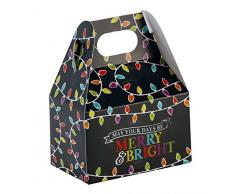 Premier Retail Gable Box, Merry und Bright Kreidetafel, 10,2 x 6,3 x 6,3 cm