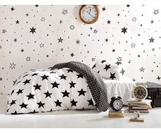 EnLora Home Bettwäscheset für Einzelbett, XXL, Black White, 155 x 220 cm, 2 Einheiten