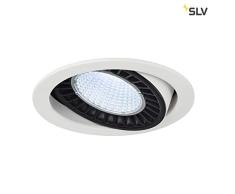 SLV LED Einbaustrahler SUPROS 3150lm, rund, weiß | Schwenkbare Deckenleuchte zur Innenbeleuchtung, LED Spots, Fluter, Deckenstrahler, Decken-Lampe, Einbau-Leuchte | 1-flammig, LED Inside, EEK A-A++