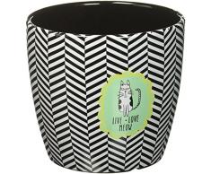 Its Cats & Dogs Es Katzen & Hunde 78125 Live Love Meow Cat Chevron Keramik Pflanztopf