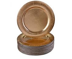 Silver Spoons Platzteller 120 PC Mit goldfarbenen Perlen