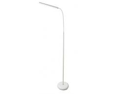 Velamp SLIM Stehlampe 125 cm. Einstellbar, dimmbar (4 Helligkeitsstufen). 510 Lumen (6 W). Natürliches Licht 4000K. Touch-Schalter, Metall, Weiß