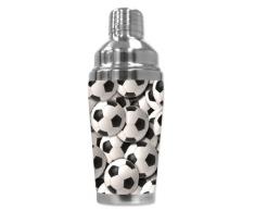 mugzie 90-shaFußball Bälle Cocktail Shaker mit isolierter Neoprenanzug, 16 oz, schwarz