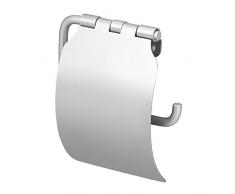 InterDesign 22030EU Metro Wandmontierter Toilettenpapierhalter mit Deckel fürs Badezimmer aus rostfreiem Aluminium - Silberfarben, Aluminum, Silver, 14,6 x 16 x 4,87 cm