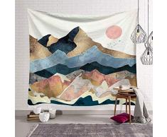 Joddge Wandteppich Wald Baum Wandteppich Berg Gobelin Natur Landschaft Wandteppich für Schlafzimmer Wohnzimmer Wand Dekoration (139 x 150 cm)