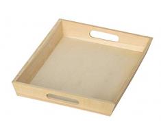 Artemio VIPB2535 Tablett, rechteckig, Holz, Beige, 25 x 35 x 4,5 cm