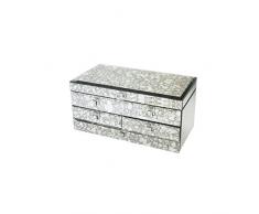 American Atelier Schmuckkästchen aus Glas, rechteckig, Marmor-Stil