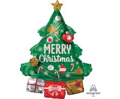 Anagram International 3829801 Weihnachtsbaumgirlande, Partyballon, 86,4 cm, mehrfarbig