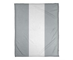 ArtVerse NFS Las Vegas Football Stripes Decke, Coral Fleece, 60 x 80, Silber und Weiß