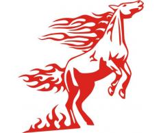 INDIGOS 4051095041177 Wandtattoo w336 Pferd Tribal Wandauskleber in 3 Größen, 120 x 111 cm, rot