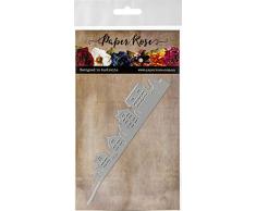 PAPER ROSE -3PL 18360 Papier-Rose-Schablonen LTTL House, Bordüre für kleine Häuser, Einheitsgröße